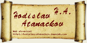 Hodislav Atanackov vizit kartica